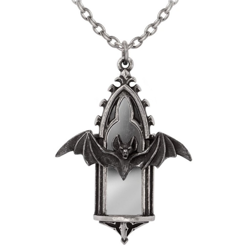 Alchemy Gothic Call Of The Undead Pendant Cathedral Mirror Goth Black Bat